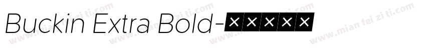 Buckin Extra Bold字体转换